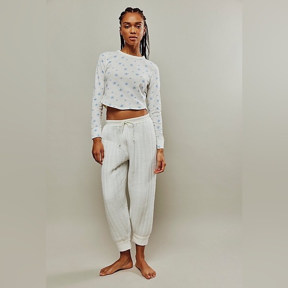 Free People Pants - Free People Quilted Love PJ pants